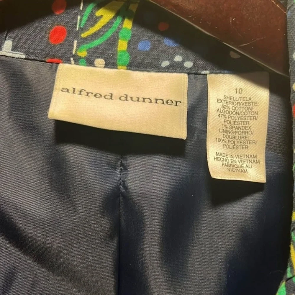 Alfred Dunner Navy Blue Quilted Sport Coat Blazer